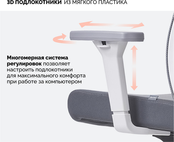 Изображение товара Кресло офисное Sparx Toro Plus FX-15 (белый/серый)