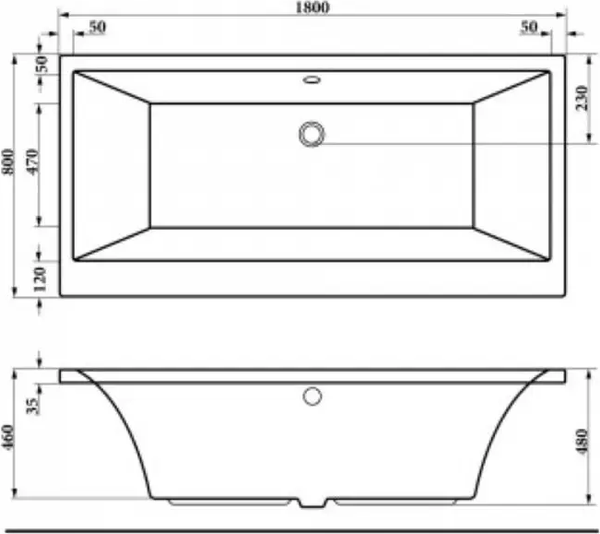 Изображение товара Ванна акриловая Alba Spa Kero 180x80