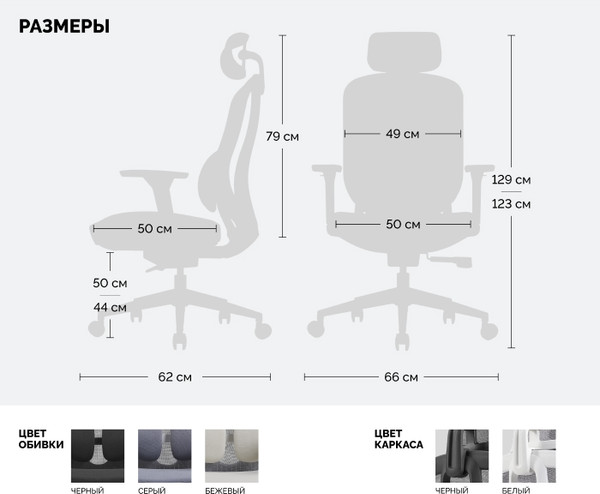 Изображение товара Кресло офисное Sparx Pillow FX-18 (белый/серый)