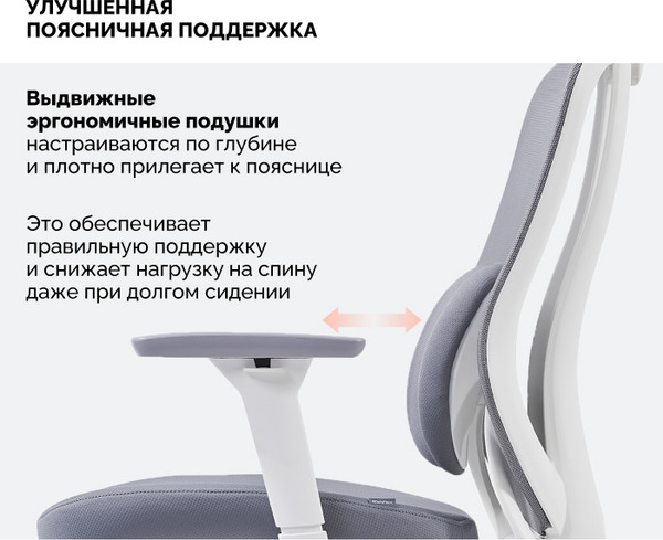 Изображение товара Кресло офисное Sparx Pillow FX-18 (белый/серый)