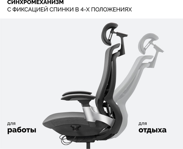 Изображение товара Кресло офисное Sparx Goat FT-16 (черный/темно-серый)