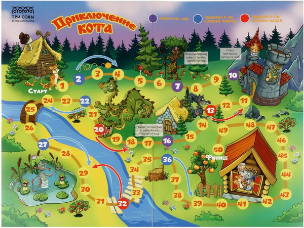 Изображение товара Настольная игра Три совы Ходилка-бродилка. Приключения кота / НИ_55530