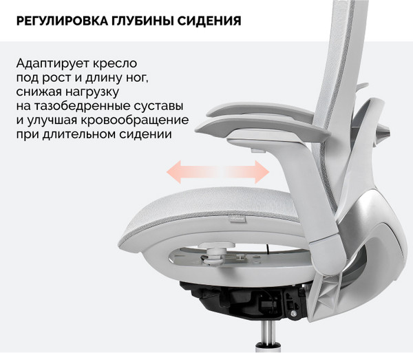 Изображение товара Кресло офисное Sparx Enigma Plus FT-3 (белый/серый)