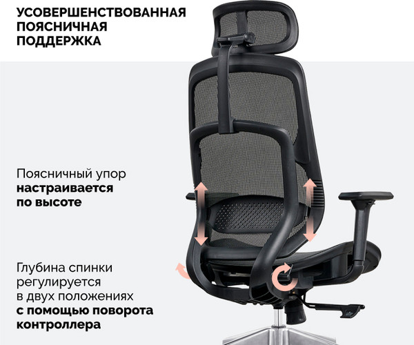 Изображение товара Кресло офисное Sparx Ghost Plus FX-16 (черный)