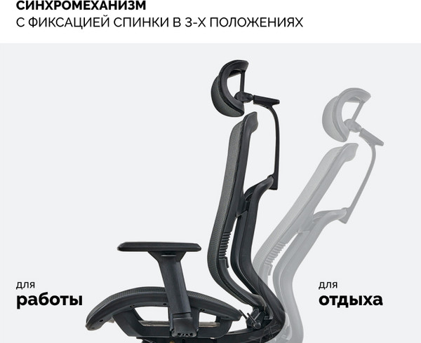 Изображение товара Кресло офисное Sparx Ghost Plus FX-16 (черный)