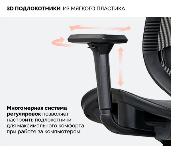 Изображение товара Кресло офисное Sparx Ghost Plus FX-16 (черный)