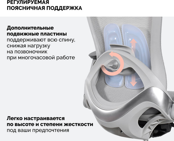 Изображение товара Кресло офисное Sparx Enigma FT-15 (белый/серый)