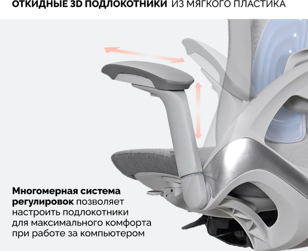 Изображение товара Кресло офисное Sparx Enigma FT-15 (белый/серый)