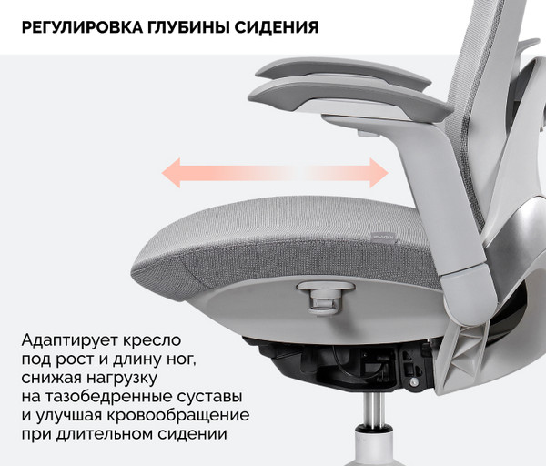 Изображение товара Кресло офисное Sparx Enigma FT-15 (белый/серый)