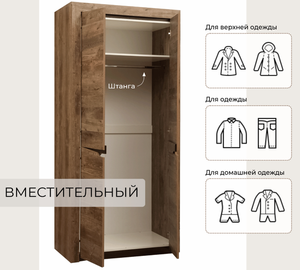 Изображение товара Шкаф Олмеко Лючия 33.03 (кейптаун/венге/белый)