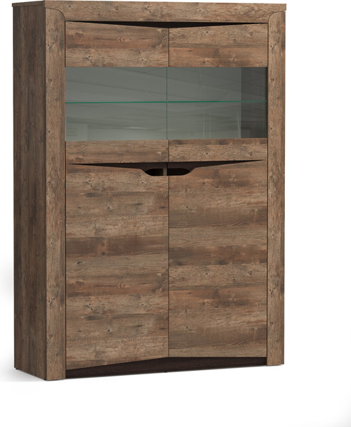 Изображение товара Шкаф с витриной Олмеко Лючия 33.15 (кейптаун/венге/белый)