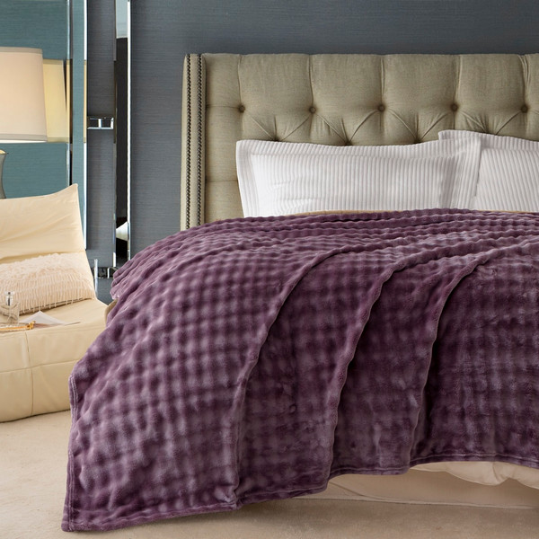 Изображение товара Плед Karven Фланель 1.5сп / PL 011 SOLID BUBBLE v1/Purple