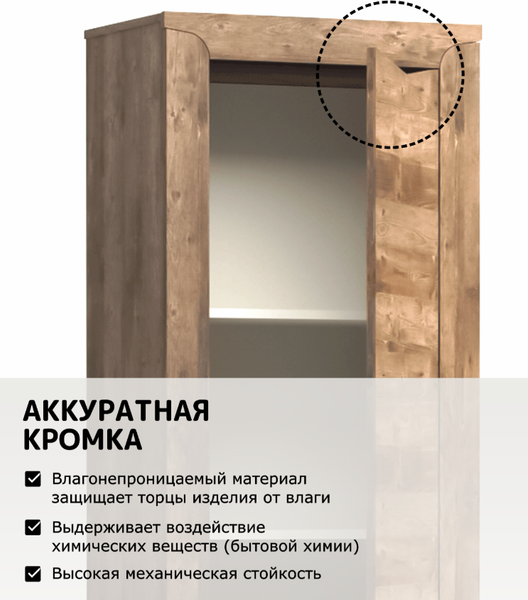 Изображение товара Шкаф Олмеко Лючия 33.14 (кейптаун/венге/белый)