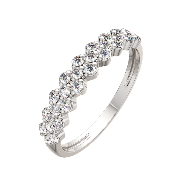 Изображение товара Комплект ювелирных украшений из белого золота ZORKA С бриллиантами (браслет 6D0005.14K.W 18см, серьги 3D0092.14K.W, кольцо 2D00373.14K.W.ZZ р.16)