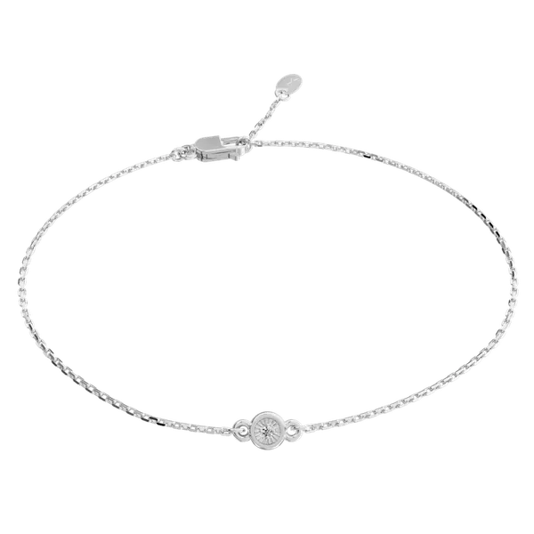 Изображение товара Комплект ювелирных украшений из белого золота ZORKA С бриллиантами (браслет 6D0005.14K.W 18см, серьги 3D0092.14K.W, кольцо 2D00373.14K.W.ZZ р.16)