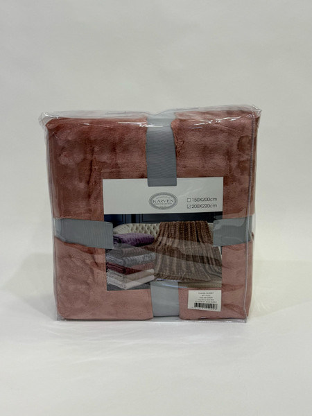 Изображение товара Плед Karven Фланель 1.5сп / PL 011 SOLID BUBBLE v4/Sun Red