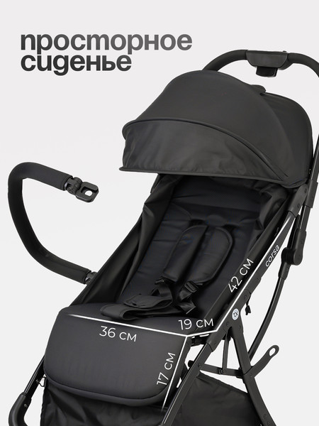 Изображение товара Детская прогулочная коляска Tomix Corsa / S5506 (Black)