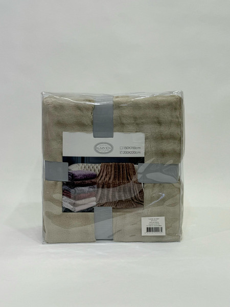 Изображение товара Плед Karven Фланель 1.5сп / PL 011 SOLID BUBBLE v8/Coffee