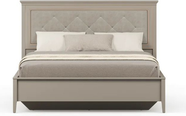 Изображение товара Двуспальная кровать Black Red White Classic LOZ160x200 с мягким элементом Д (глиняный серый/глиняный серый)