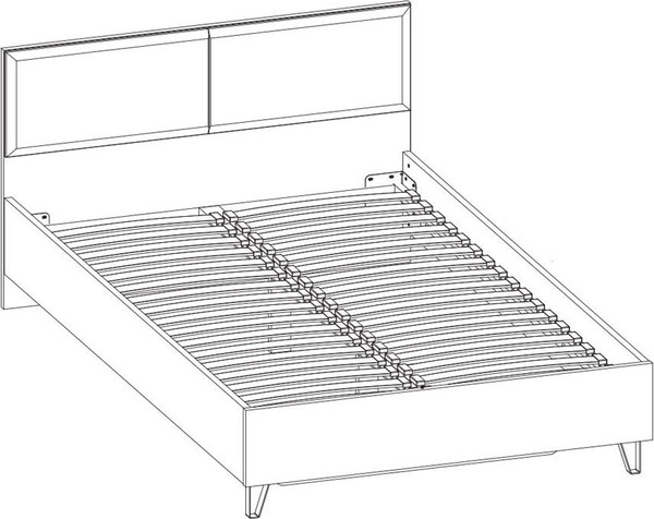 Изображение товара Полуторная кровать Black Red White Grace LOZ120х200 Д (дуб наварра/графит)