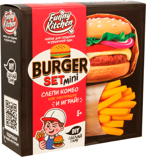 Изображение товара Набор для лепки Slime Лаборатория Funny Kitchen Burger set mini / SS500-40244
