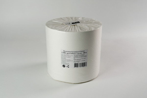 Изображение товара Бумажные полотенца BTG Clean C1000 трехслойные (1рул, 200м)