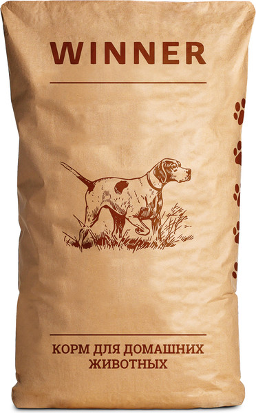 Изображение товара Сухой корм для собак Мираторг Winner с курицей для средних и крупных пород (15кг)