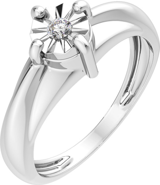 Изображение товара Комплект ювелирных украшений из серебра ZORKA С бриллиантами (серьги 03D0002, кольцо 02D0001 р.17, колье 05D0096.ZZ 450 45см)