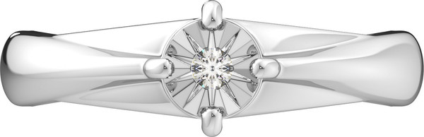 Изображение товара Комплект ювелирных украшений из серебра ZORKA С бриллиантами (серьги 03D0002, кольцо 02D0001 р.17, колье 05D0096.ZZ 450 45см)