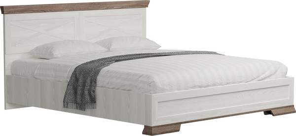Изображение товара Двуспальная кровать Black Red White Marselle LOZ160х200_S Д (ясень снежный/дуб сонома темный/ясень снежный)