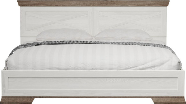 Изображение товара Двуспальная кровать Black Red White Marselle LOZ180х200 М (ясень снежный/дуб сонома темный/ясень снежный)