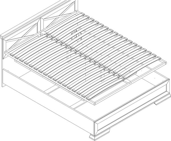Изображение товара Двуспальная кровать Black Red White Marselle LOZ180х200 М (ясень снежный/дуб сонома темный/ясень снежный)