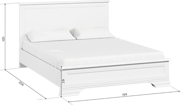 Изображение товара Полуторная кровать Black Red White Stylius B169-LOZ160х200 М (лиственница сибирская/лиственница сибирская)