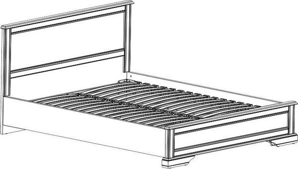 Изображение товара Двуспальная кровать Black Red White Stylius B169-LOZ160х200 Д (лиственница сибирская/лиственница сибирская)