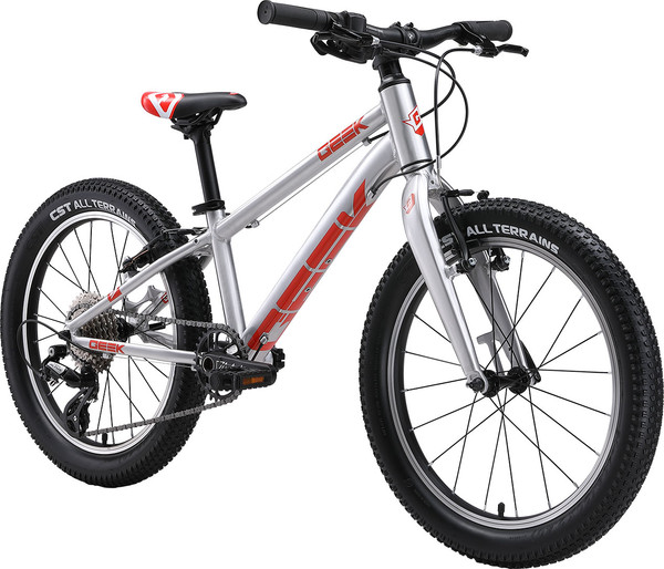 Изображение товара Детский велосипед STARK Geek 20 2024 (10, лакированный алюминий/красный, разобранный, в коробке)