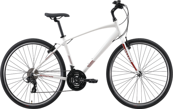 Изображение товара Велосипед STARK Terros 28.2 V 2024 (18, белый матовый/красный/серый, разобранный, в коробке)