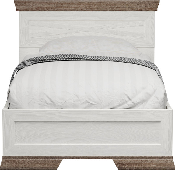 Изображение товара Односпальная кровать Black Red White Marselle LOZ90х200 Д (ясень снежный/дуб сонома темный/ясень снежный)