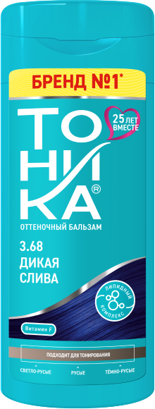 Изображение товара Оттеночный бальзам для волос Тоника 3.68 (150мл, дикая слива)