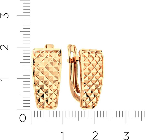 Изображение товара Комплект ювелирных украшений из розового золота ZORKA С алмазной резкой (цепочка 512076Г.030.14K.R 45см, серьги 3900111.14K.R.ZZ, подвеска 400060)