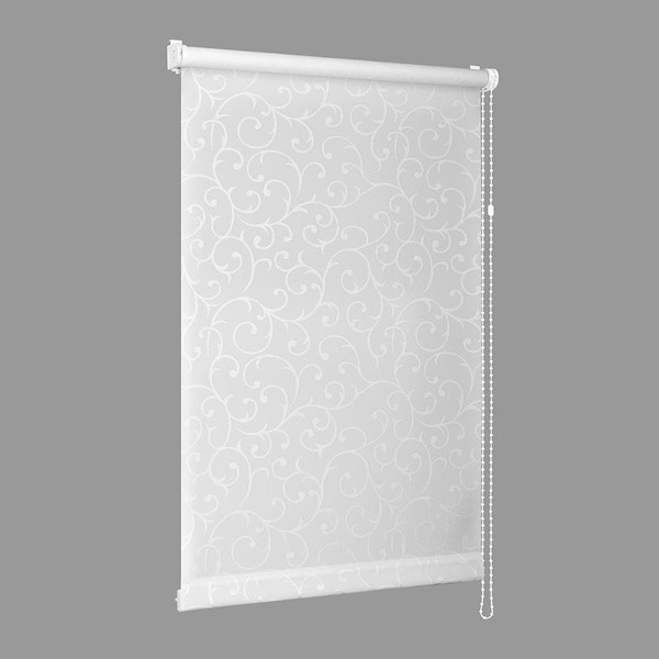 Изображение товара Рулонная штора Delfa Сантайм Жаккард Прима СРШ-03Д8118 (120x170, белый)