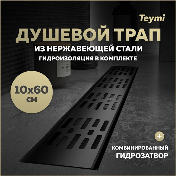 Изображение товара Трап для душа Teymi Ellie T90374 (черный)