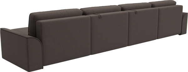 Изображение товара Диван П-образный Лига Диванов Лига-048 лонг / 128340 (рогожка амур коричневый)