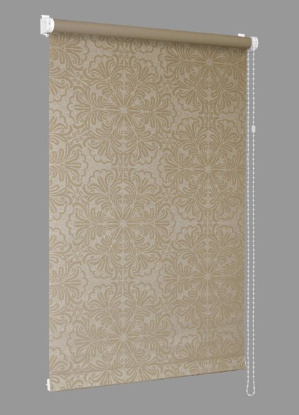 Изображение товара Рулонная штора Delfa Сантайм Металлик Принт СРШ-03Д 7593 (120x170, темно-бежевый)