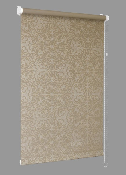 Изображение товара Рулонная штора Delfa Сантайм Металлик Принт СРШ-03Д 7593 (180x170, темно-бежевый)