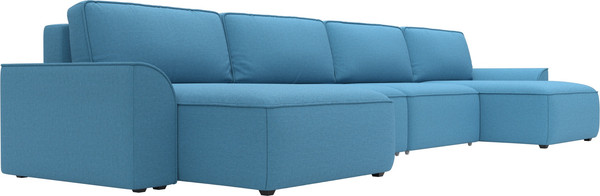 Изображение товара Диван П-образный Лига Диванов Лига-048 лонг / 128342 (рогожка амур голубой)
