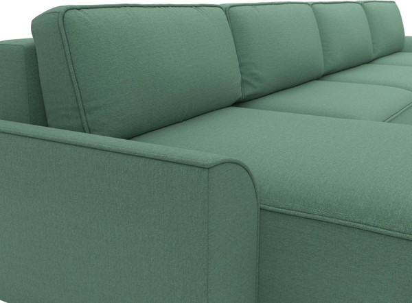 Изображение товара Диван П-образный Лига Диванов Лига-048 лонг / 128343 (рогожка амур зеленый)