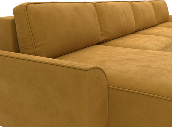 Изображение товара Диван П-образный Лига Диванов Лига-048 лонг / 128344 (велюр желтый)