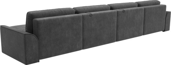Изображение товара Диван П-образный Лига Диванов Лига-048 лонг / 128345 (велюр темно-серый)