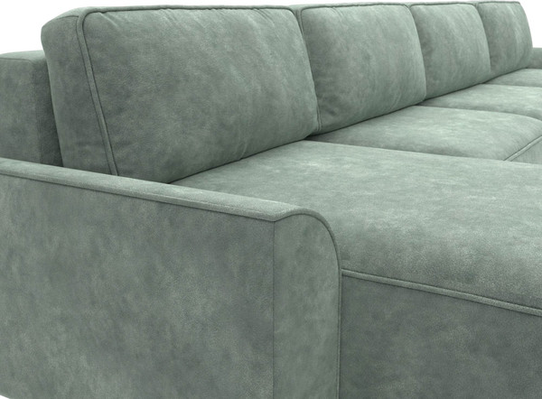 Изображение товара Диван П-образный Лига Диванов Лига-048 лонг / 128346 (велюр зеленый)