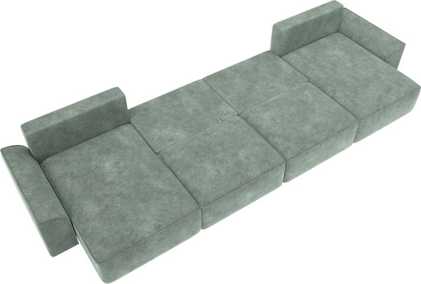 Изображение товара Диван П-образный Лига Диванов Лига-048 лонг / 128346 (велюр зеленый)
